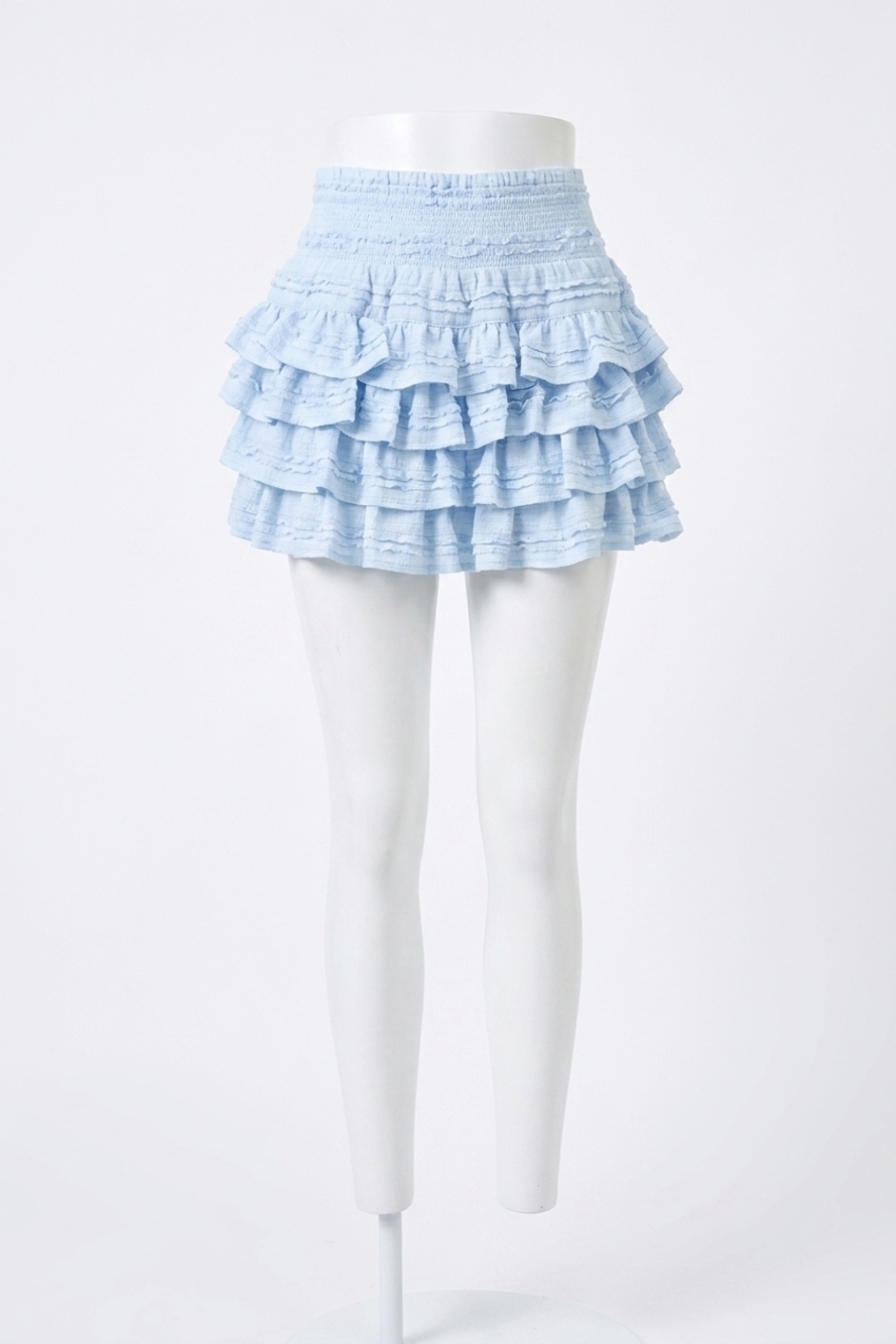 NEW DAY + MOON pretty wild ruffle skort in blue